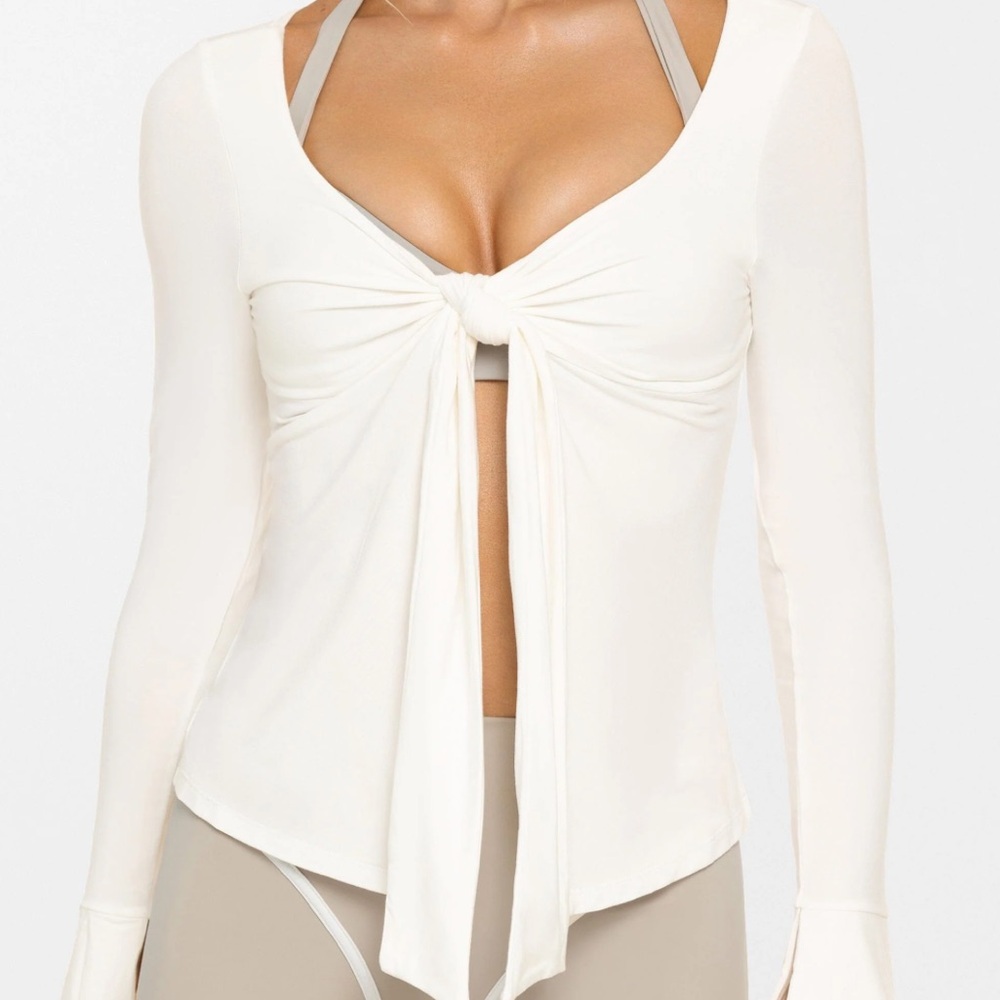 NAMA Body Bamboo™ Tie Front Long Sleeve - Picture 2 of 4